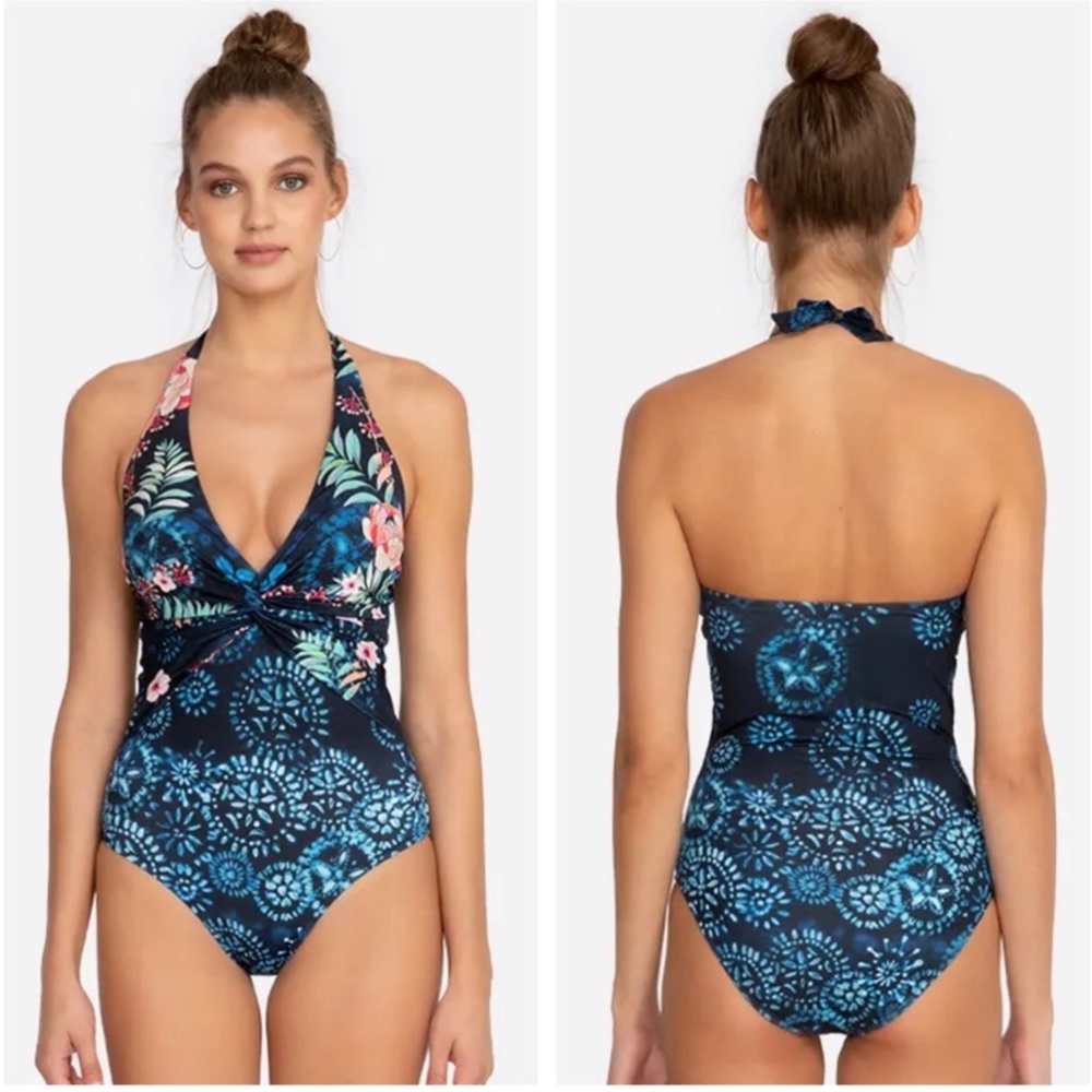 Anthro Johnny Was Annia Twist One Piece Swimsuit